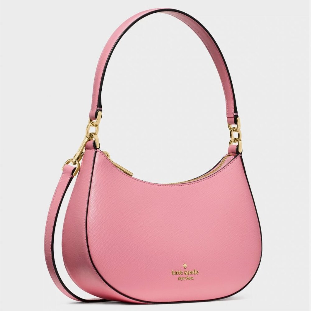 New Kate Spade Paige Shoulder Bag Saffiano Leather Grapefruit Soda - Picture 4 of 6